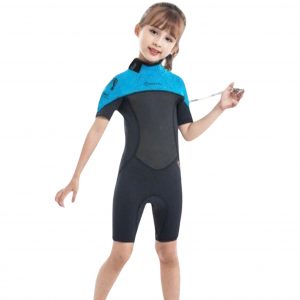 Đồ Bơi Giữ Nhiệt Ngắn Xanh